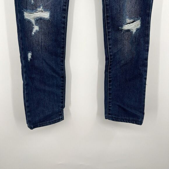 Womens ABERCROMBIE & FITCH Dark Wash Skinny Slim Low Rise Jeans 00 24” Floral - Picture 5 of 16